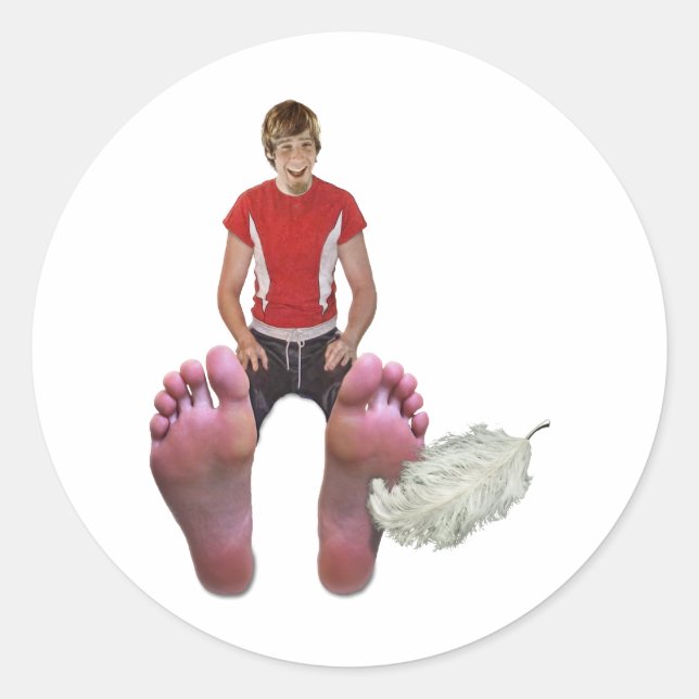 Sticker Rond Ticker Mes pieds aussi (Devant)
