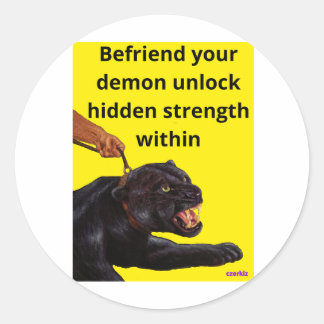 Sticker Rond Tickers Wild Demon