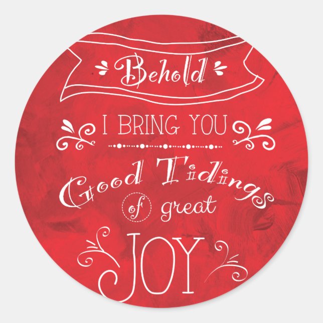 Sticker Rond Tidings of Joy par Jan Marvin (Devant)