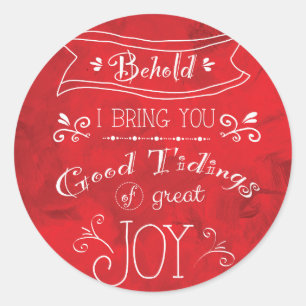 Sticker Rond Tidings of Joy par Jan Marvin