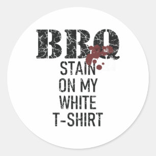 Sticker Rond Tige Byrbecue Sur Mon Blanc