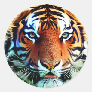 Sticker Rond Tiger