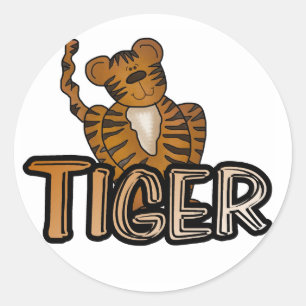 STICKER ROND TIGER