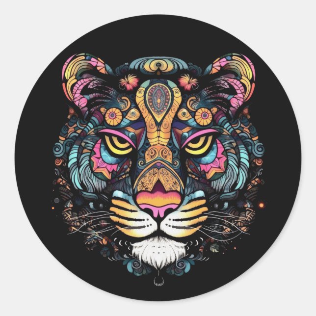 Sticker Rond Tiger (Devant)