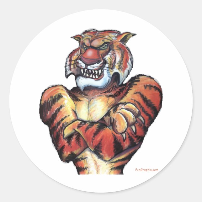 Sticker Rond Tiger (Devant)