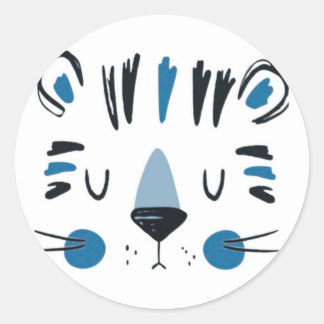 Sticker Rond Tiger