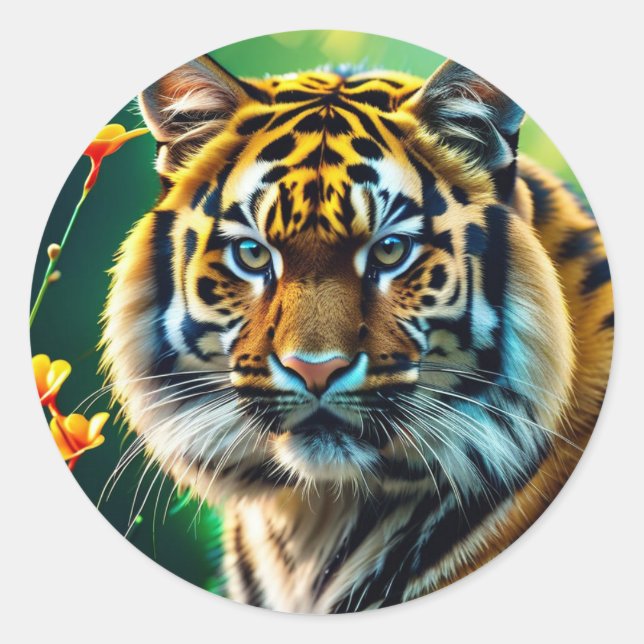 Sticker Rond Tiger (Devant)