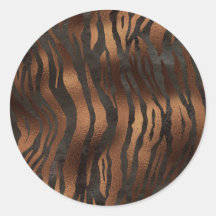 Tiger de Bronze Noir Élégant Chic élégant