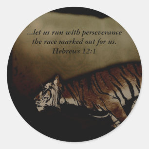 Sticker Rond Tiger Inspiration Encouragement à courir la course