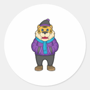 Sticker Rond Tiger Scarf Beanie