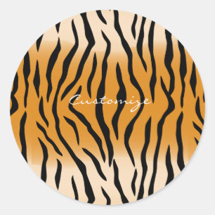 Sticker Rond Tiger Stripes Motif Thunder_Cove