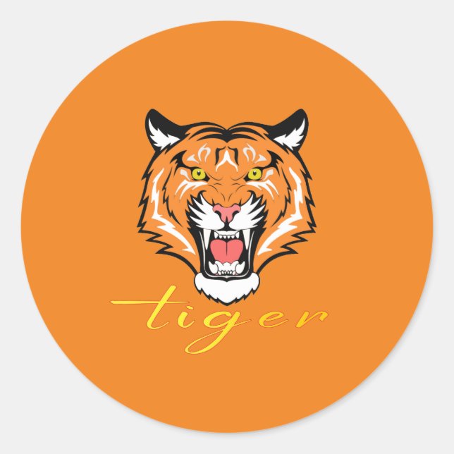 Sticker Rond Tigre (Devant)