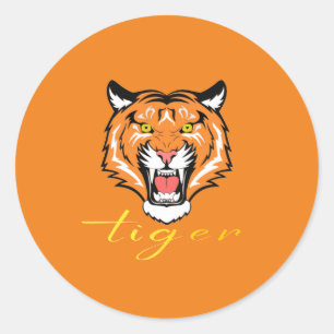 Sticker Rond Tigre