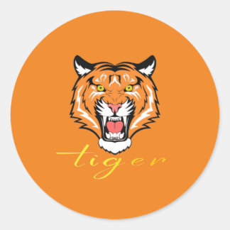 Sticker Rond Tigre