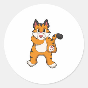 Sticker Rond Tigre silencieux