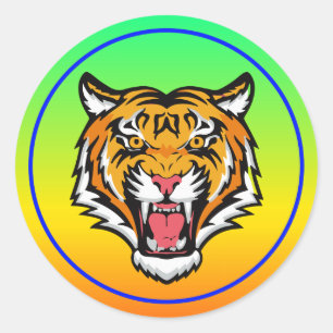 Sticker Rond Tigre torride tête-25818 Mug de voyage