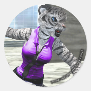 Sticker rond Tigress Chargeur