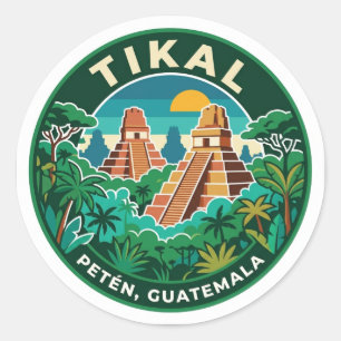 Sticker Rond Tikal Guatemala