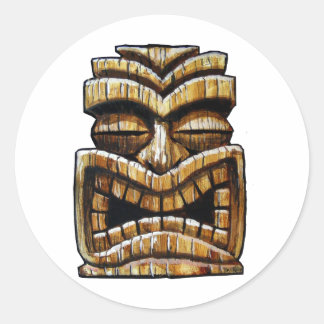 Sticker Rond Tiki Man