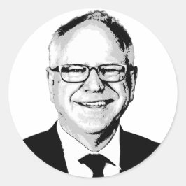 Sticker Rond Tim Walz