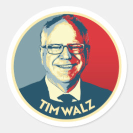 Sticker Rond Tim Walz