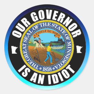 Sticker Rond Tim Walz est un idiot