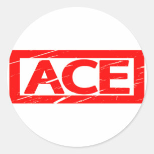 Sticker Rond Timbre Ace