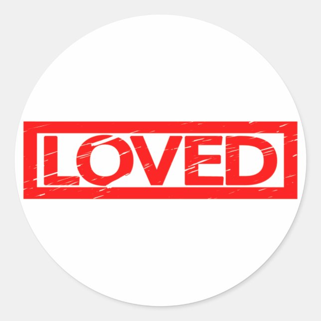 Sticker Rond Timbre aimé (Devant)