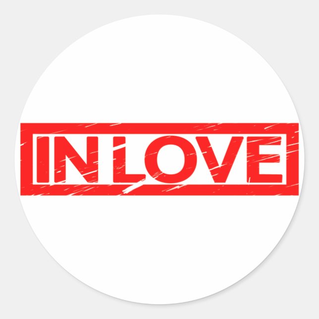 Sticker Rond Timbre amoureux (Devant)