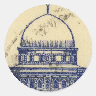 Sticker Rond timbre antique palestinien 1920_ folklor palestine