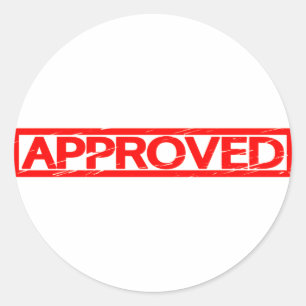 Sticker Rond Timbre approuvé
