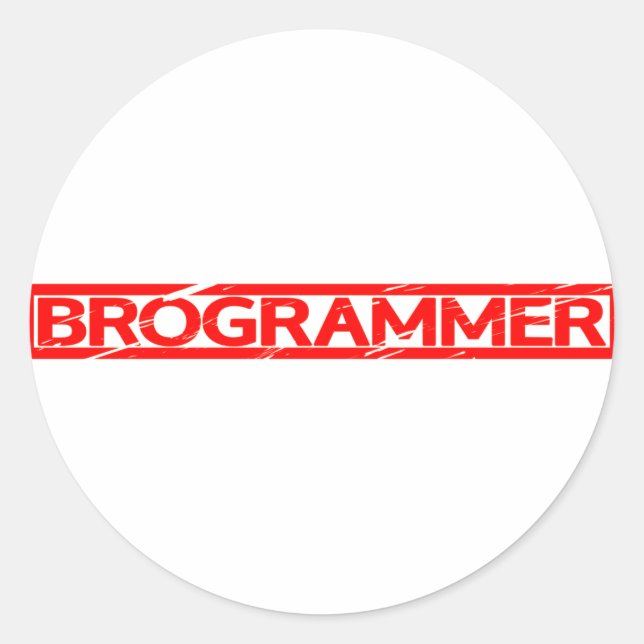 Sticker Rond Timbre Brogrammer (Devant)
