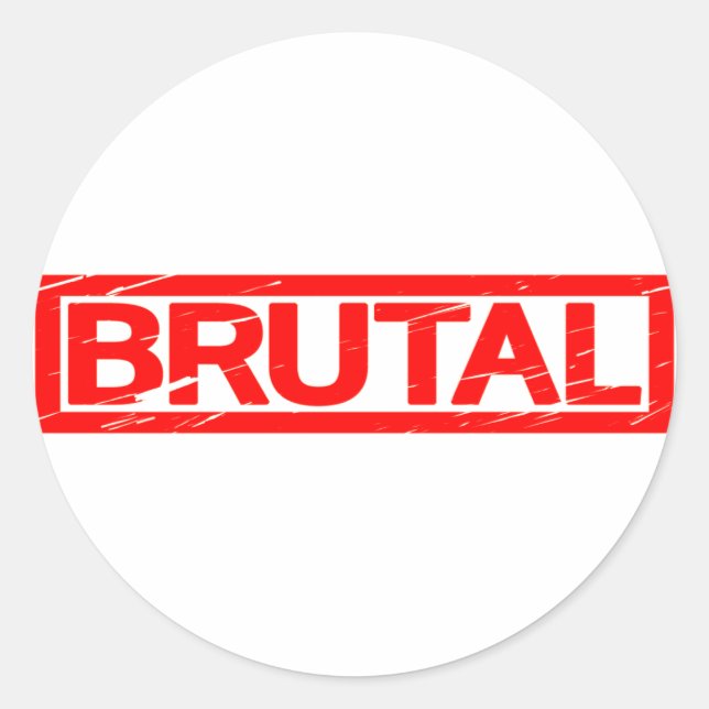Sticker Rond Timbre Brutal (Devant)