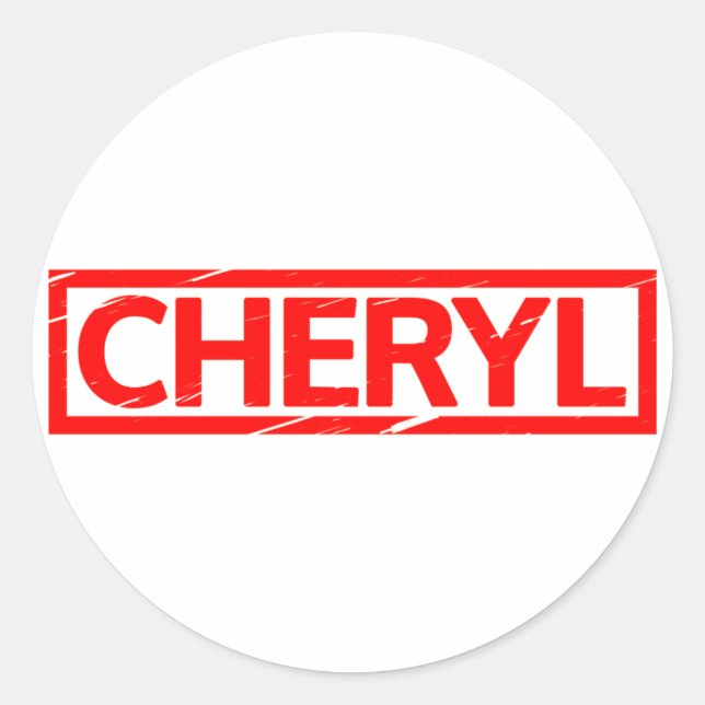 Sticker Rond Timbre Cheryl (Devant)