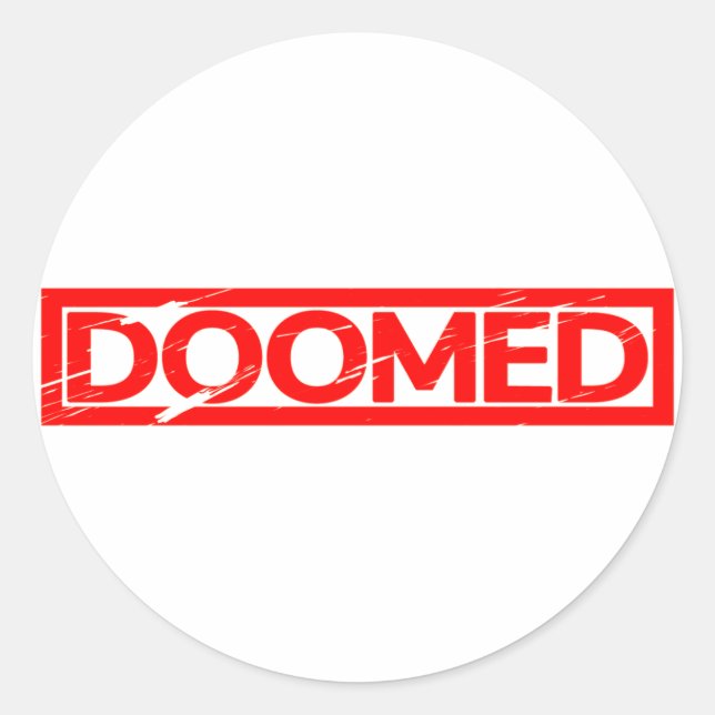 Sticker Rond Timbre condamné (Devant)