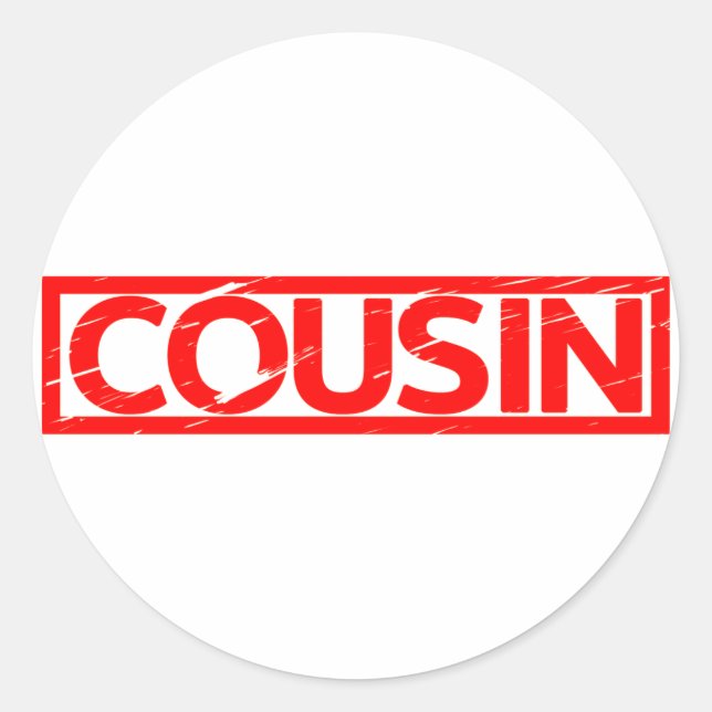 Sticker Rond Timbre Cousin (Devant)