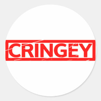 Sticker Rond Timbre Cringey