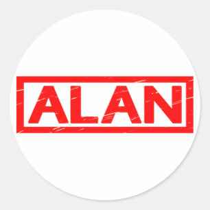 Sticker Rond Timbre d'Alan