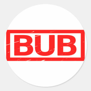 Sticker Rond Timbre de Bub