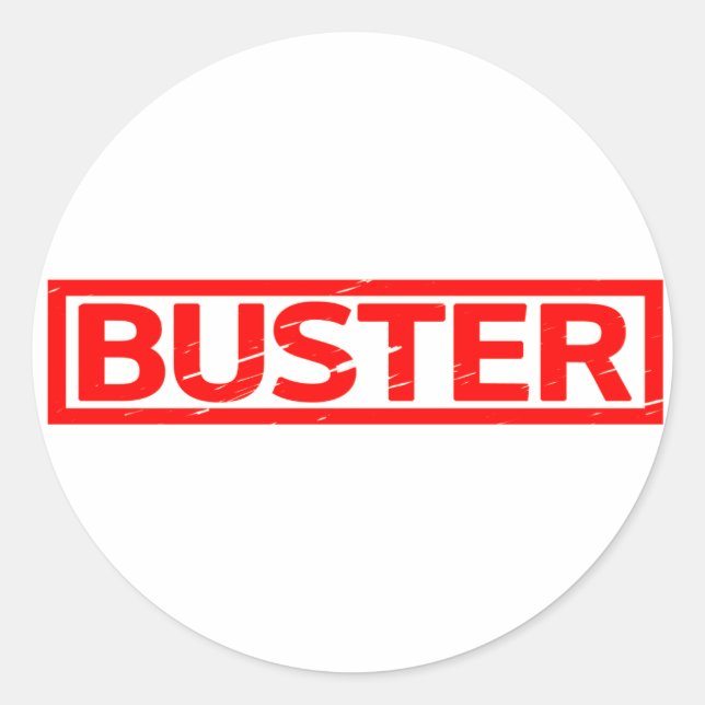 Sticker Rond Timbre de Buster (Devant)