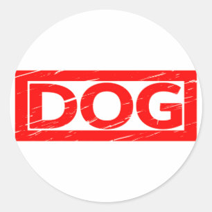 Sticker Rond Timbre de chien