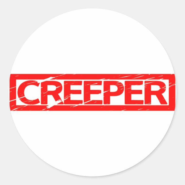 Sticker Rond Timbre de Creeper (Devant)