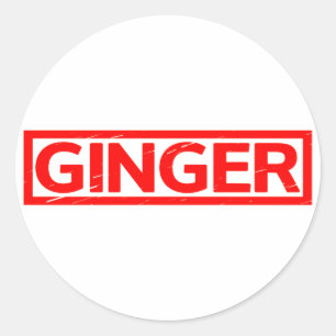 Sticker Rond Timbre de gingembre