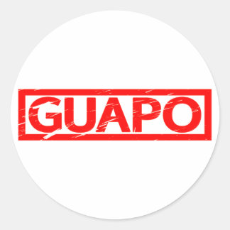 Sticker Rond Timbre de Guapo