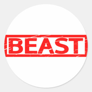 Sticker Rond Timbre de la bête