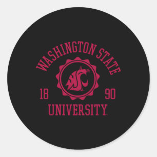 Sticker Rond Timbre de l'État de Washington Cougars