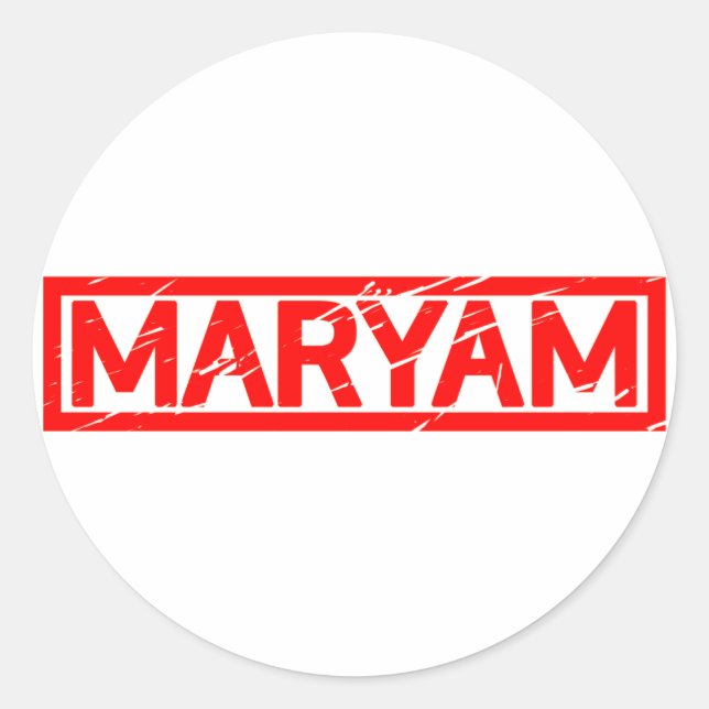 Sticker Rond Timbre de Maryam (Devant)