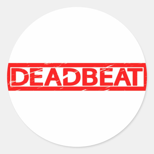 Sticker Rond Timbre de mauvais payeur (Devant)