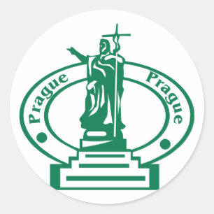 Sticker Rond Timbre de Prague