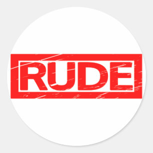 Sticker Rond Timbre de rude